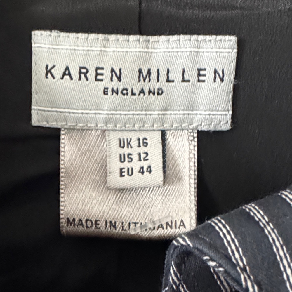 Karen Millen Black and White Pinstripe Midi Dress - Picture 5 of 10